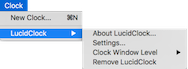 clock submenu